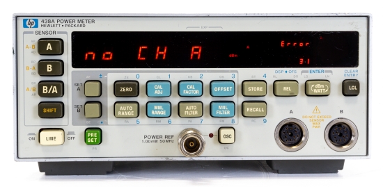 HP Agilent 438A RF Power Meter 2 channels
